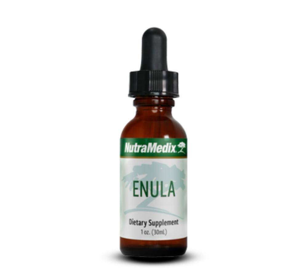 Sentosa Nutramedix Enula Microbial Defense supplement bottle with label details, natural herbal health product.