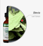 Screenshot showing SENTOSA Nutramedix Stevia Sweet Herb packaging, featuring the SENTOSA brand and product details.