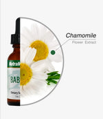 SENTOSA Nutramedix Babuna Chamomile Sleep Support supplement bottle with label and capsules inside.