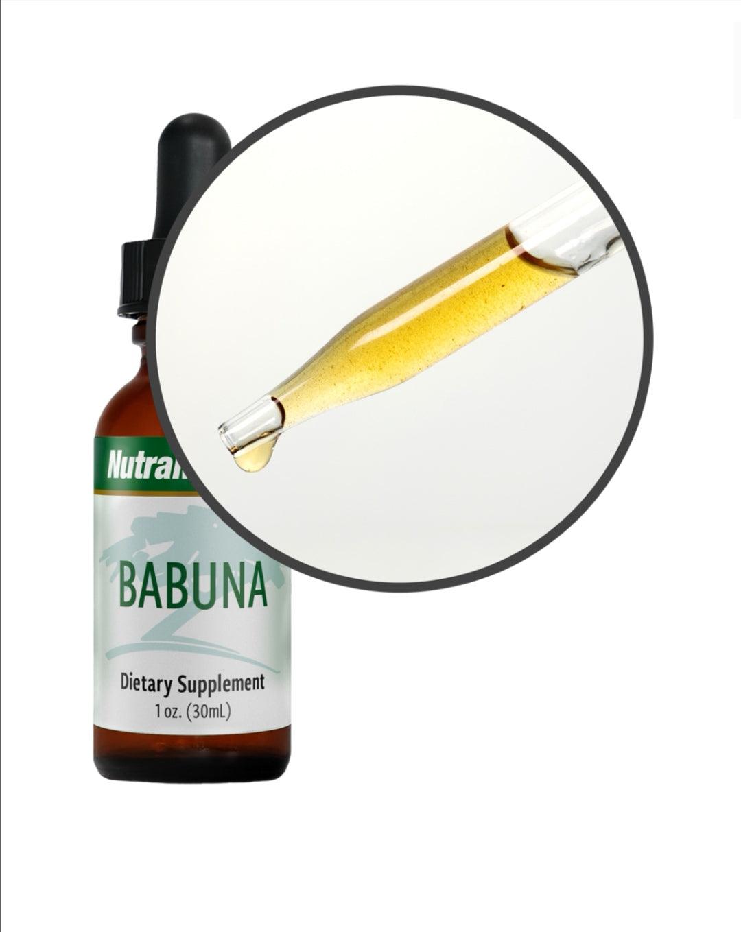 Sentosa Nutramedix Babuna Chamomile Sleep Support supplement bottle with label details visible.