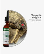 SENTOSA Nutramedix TAKUNA microbial defense supplement bottle with label detail, showcasing natural herbal ingredients.