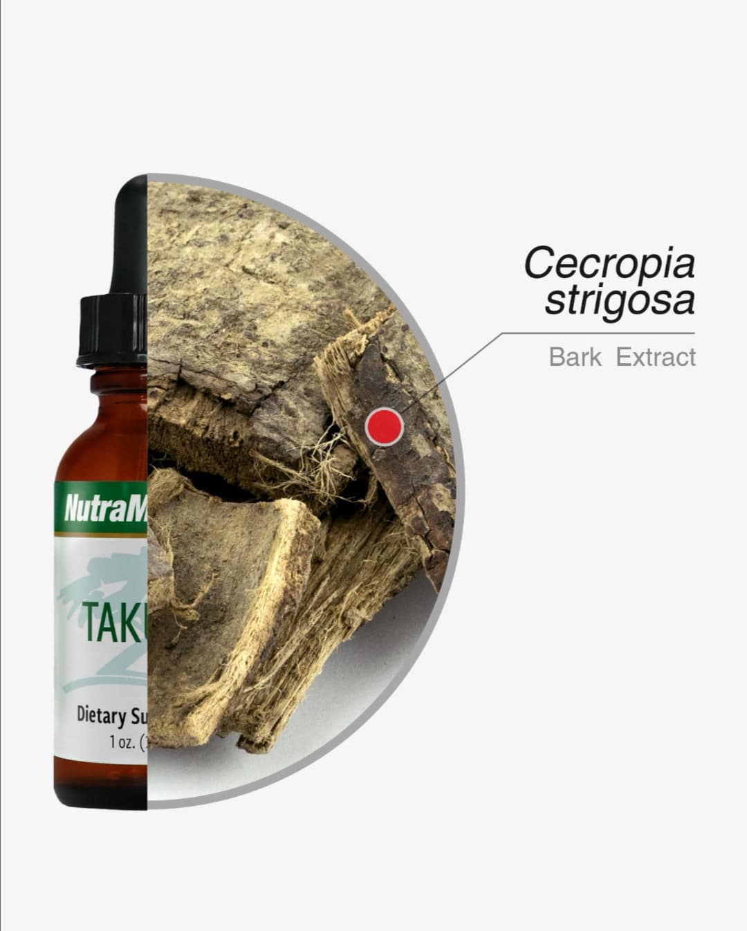 SENTOSA Nutramedix TAKUNA microbial defense supplement bottle with label detail, showcasing natural herbal ingredients.